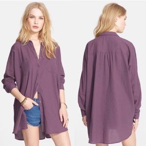 Free People oversized button Shirt XS